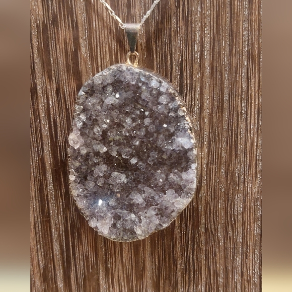Huge Amethyst Pendant Necklace - Picture 3 of 4